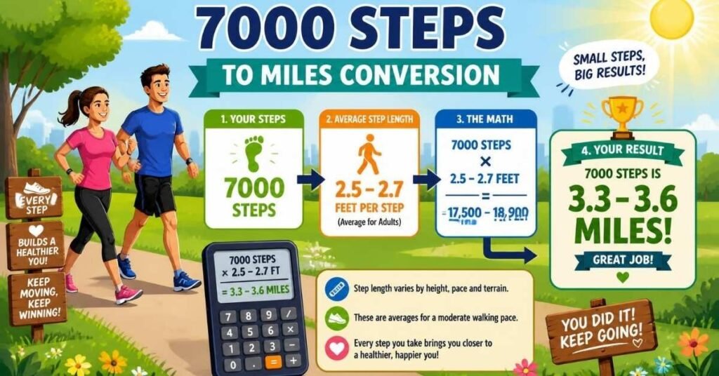 7000 Steps to Miles Conversion
