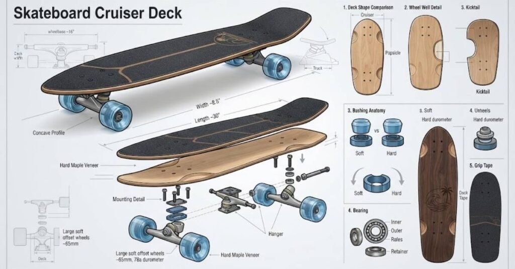 Skateboard Cruiser Deck