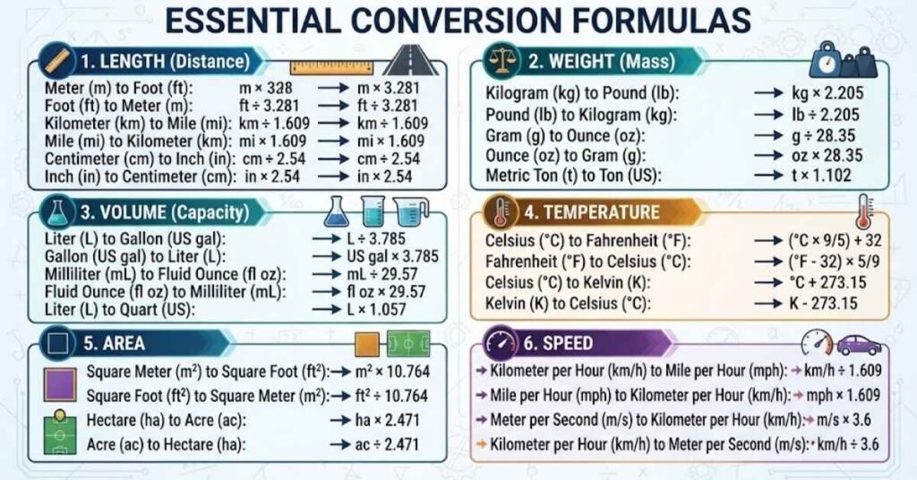 Conversion Formulas