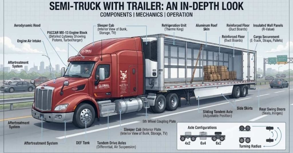 Semi-Truck with Trailer