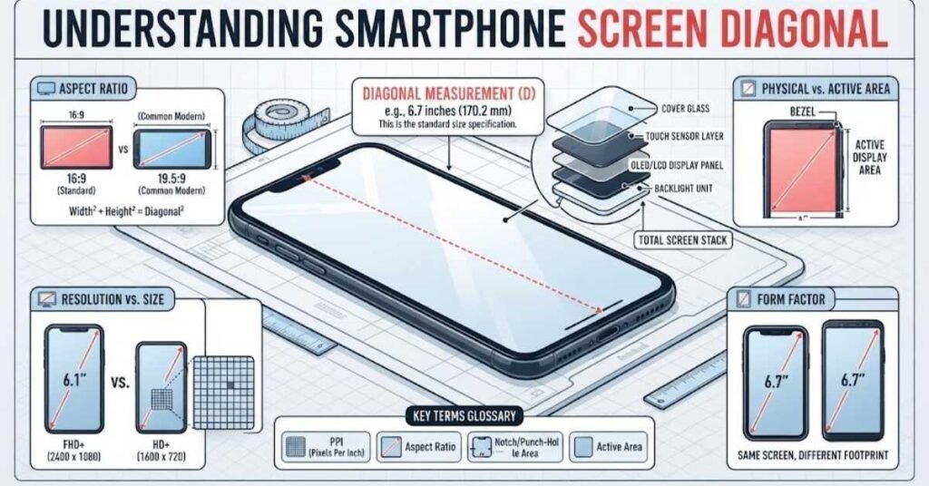 Smartphone Screen Diagonal