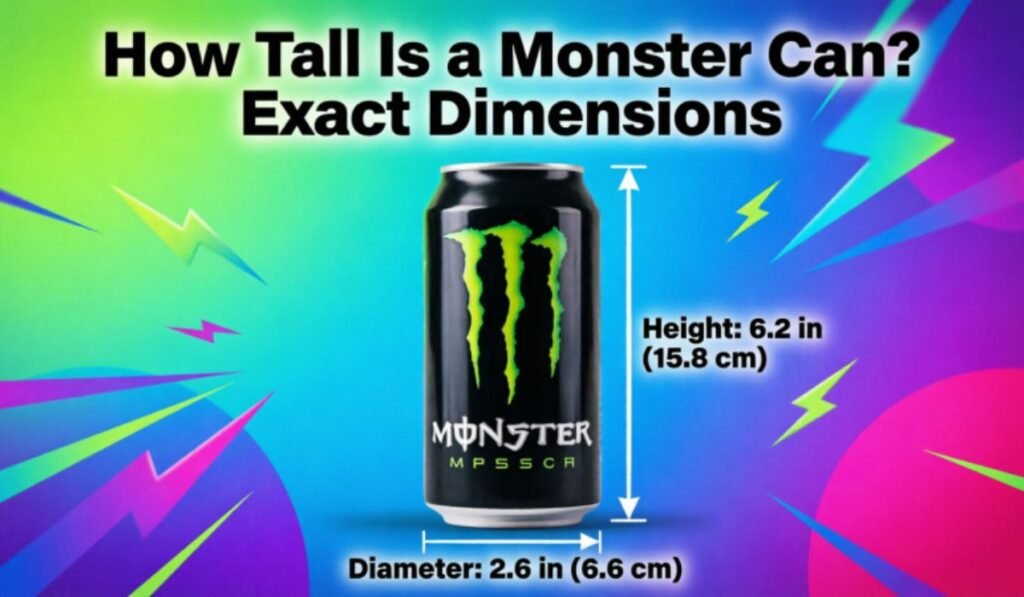 How Tall Is a Monster Can? Exact Dimensions