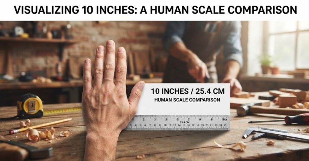 10 inches compared to human