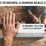 10 inches compared to human