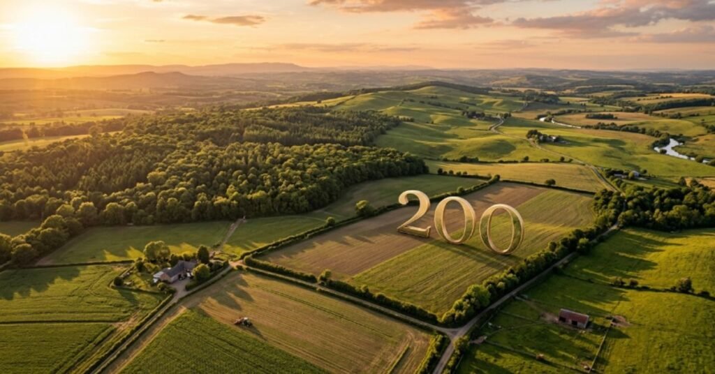 how big is 200 acres