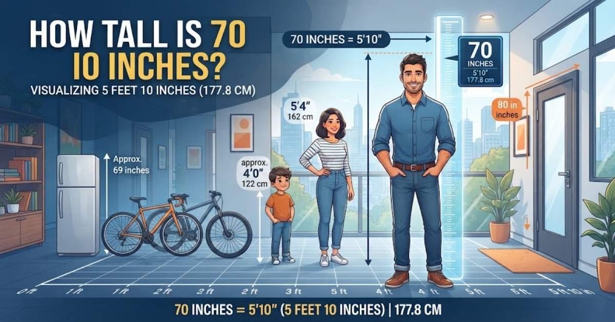 how tall is 70 inches
