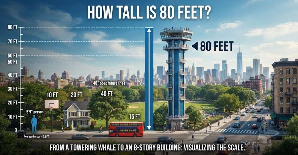 how tall is 80 feet